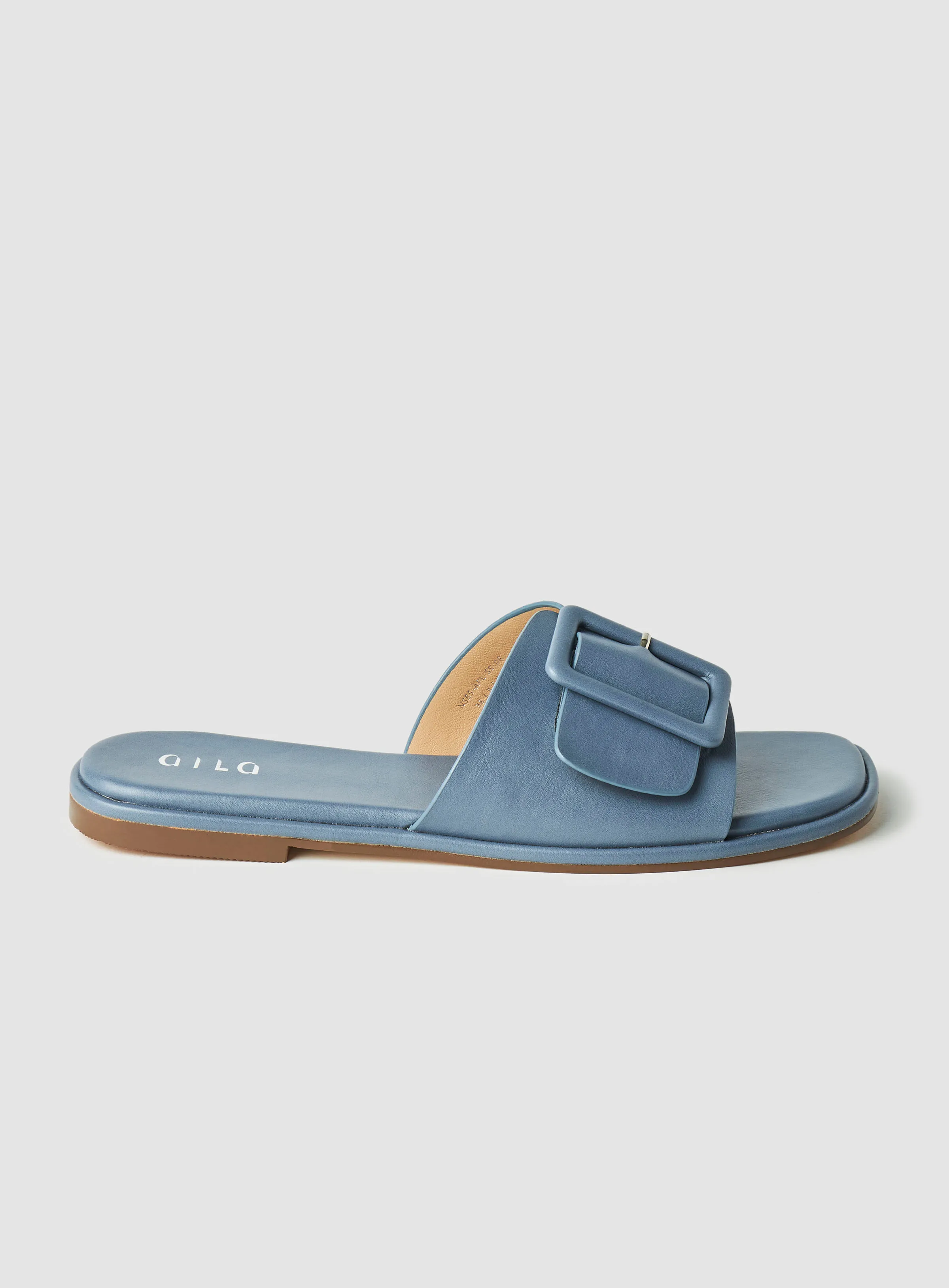 Aila Casual Flat Sandals Light Blue