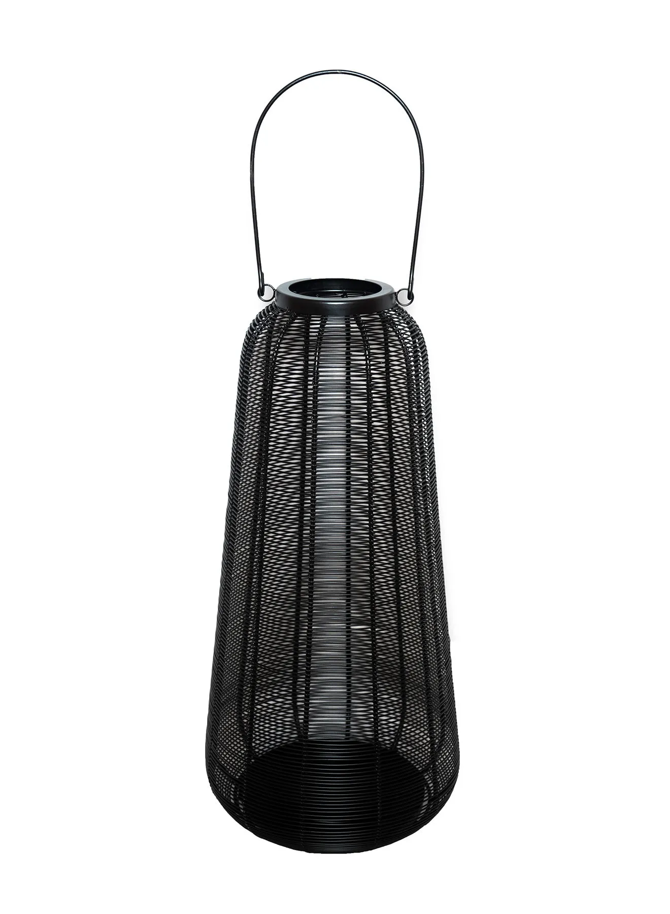 ebb & flow Trendy Handmade Candle Iron Holder Lantern Unique Luxury Quality Scents For The Perfect Stylish Home Black 25.4 x 25.4 x 54centimeter