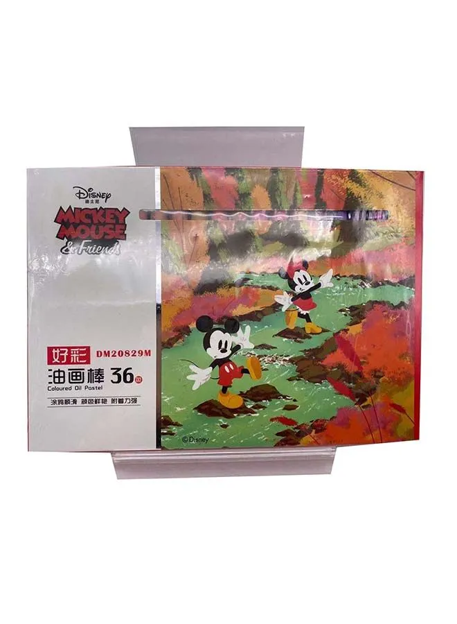 Disney Mickey Mouse and friends 36-Piece Oil pastel colours Multicolor