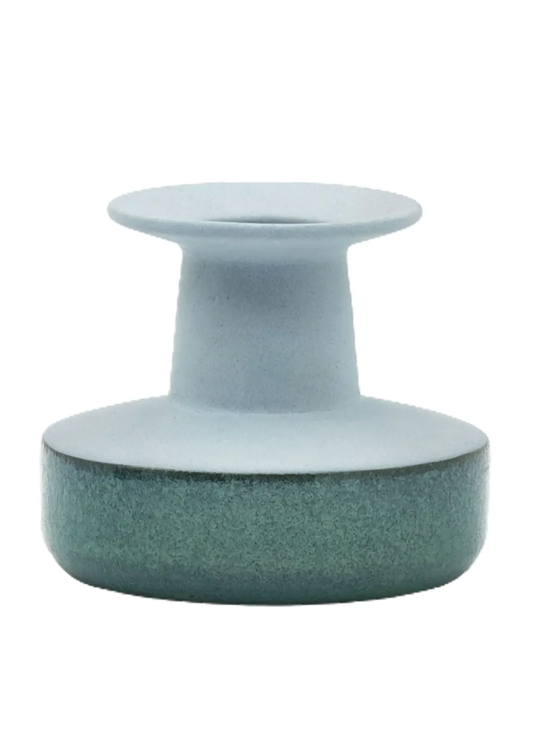 ebb & flow Modern Shape Ceramic Vase Unique Luxury Quality Material For The Perfect Stylish Home N13-032 Blue/Green 14 x 12cm