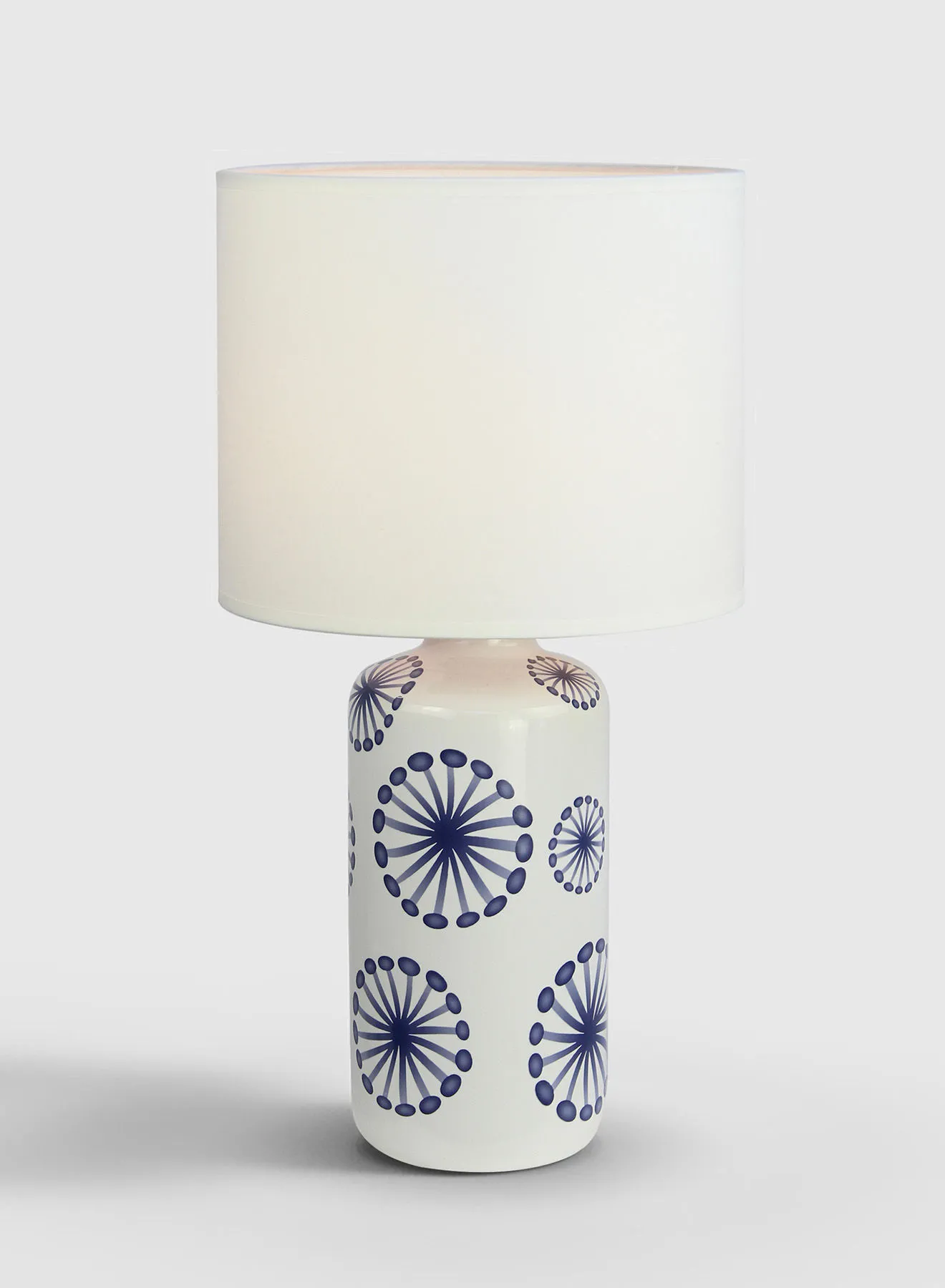 Switch Dandelion Ceramic Table Lamp مادة فاخرة فريدة من نوعها لمنزل أنيق ومثالي AT16102 أزرق / أوف وايت 25 × 49 أزرق / أوف وايت 25 × 49 سم