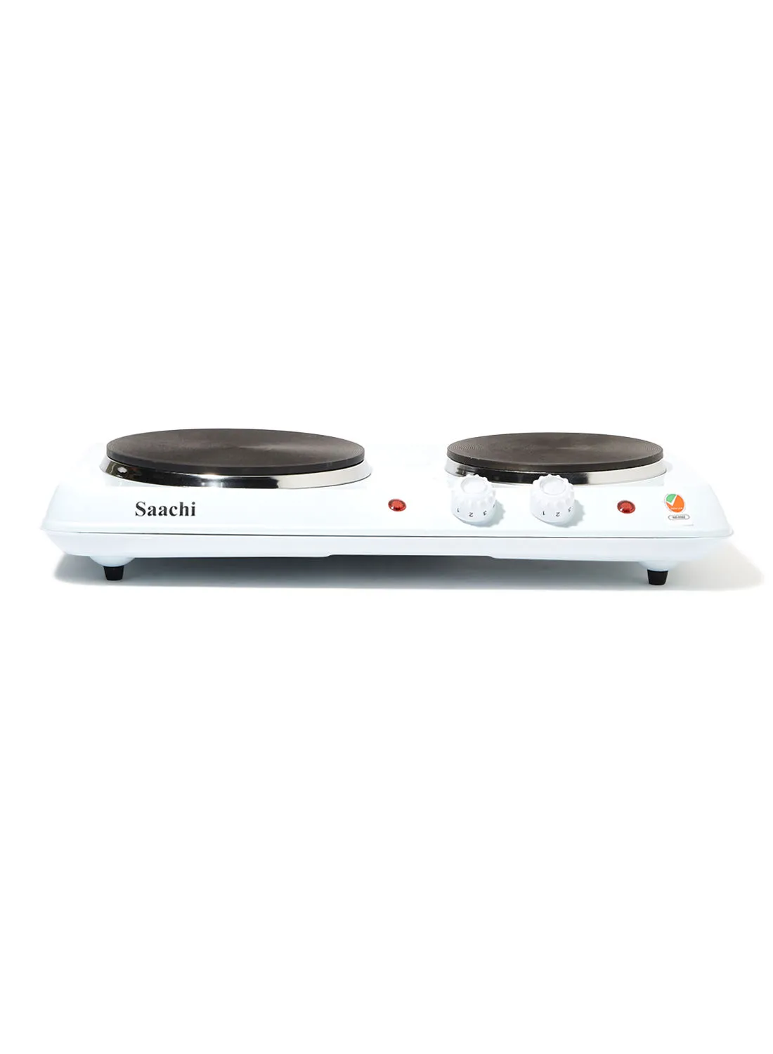 Saachi Double Burner Hot Plate With Adjustable Thermostat NL-HP-6207-WH White