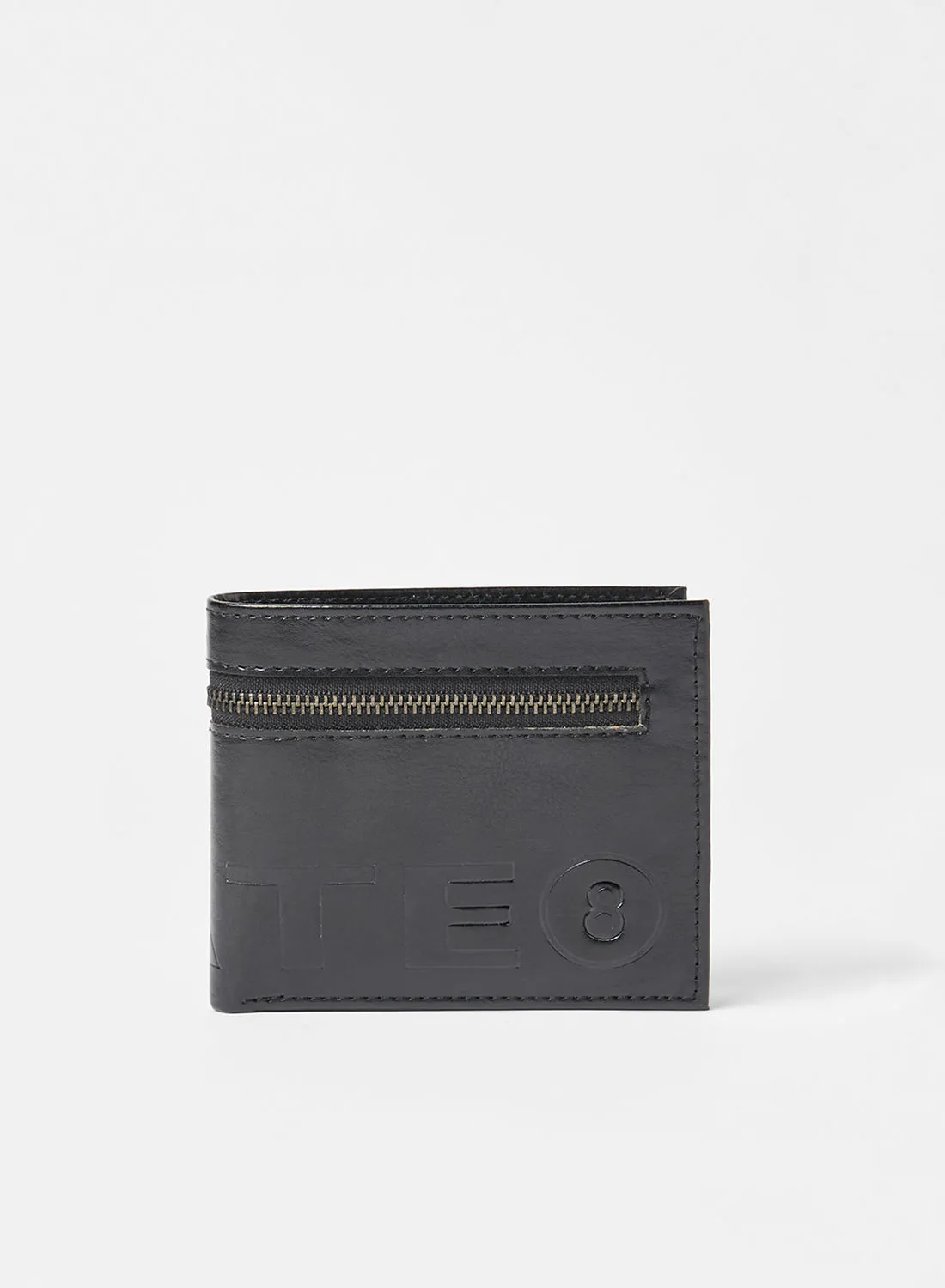 STATE 8 Logo Bi-Fold Wallet Black