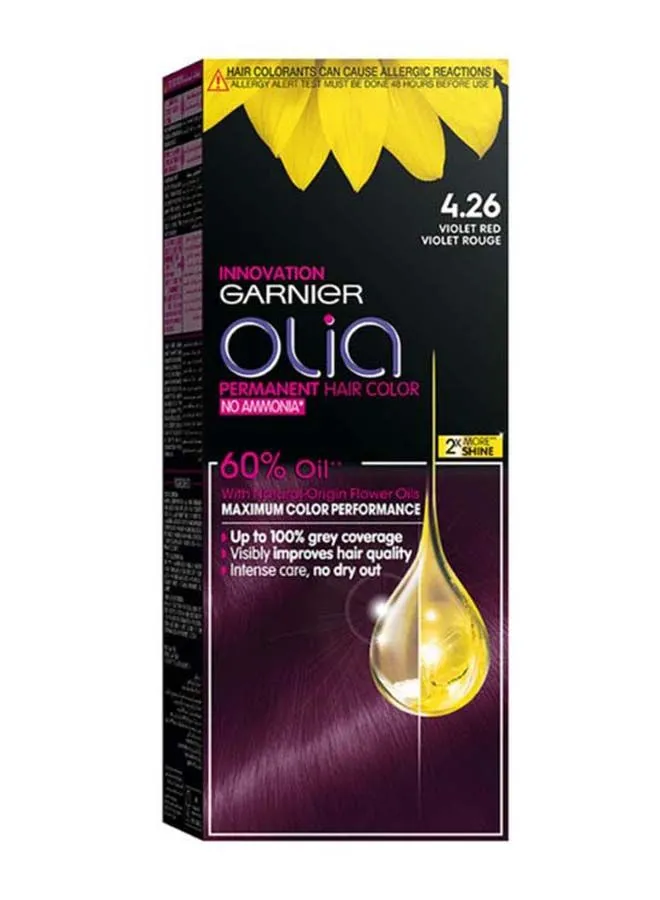 Garnier Olia No Ammonia Permanent Hair Color 4.26 Violet Red