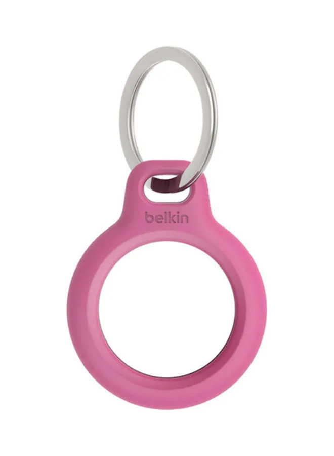 belkin Secure Holder with Key Ring for AirTag pink