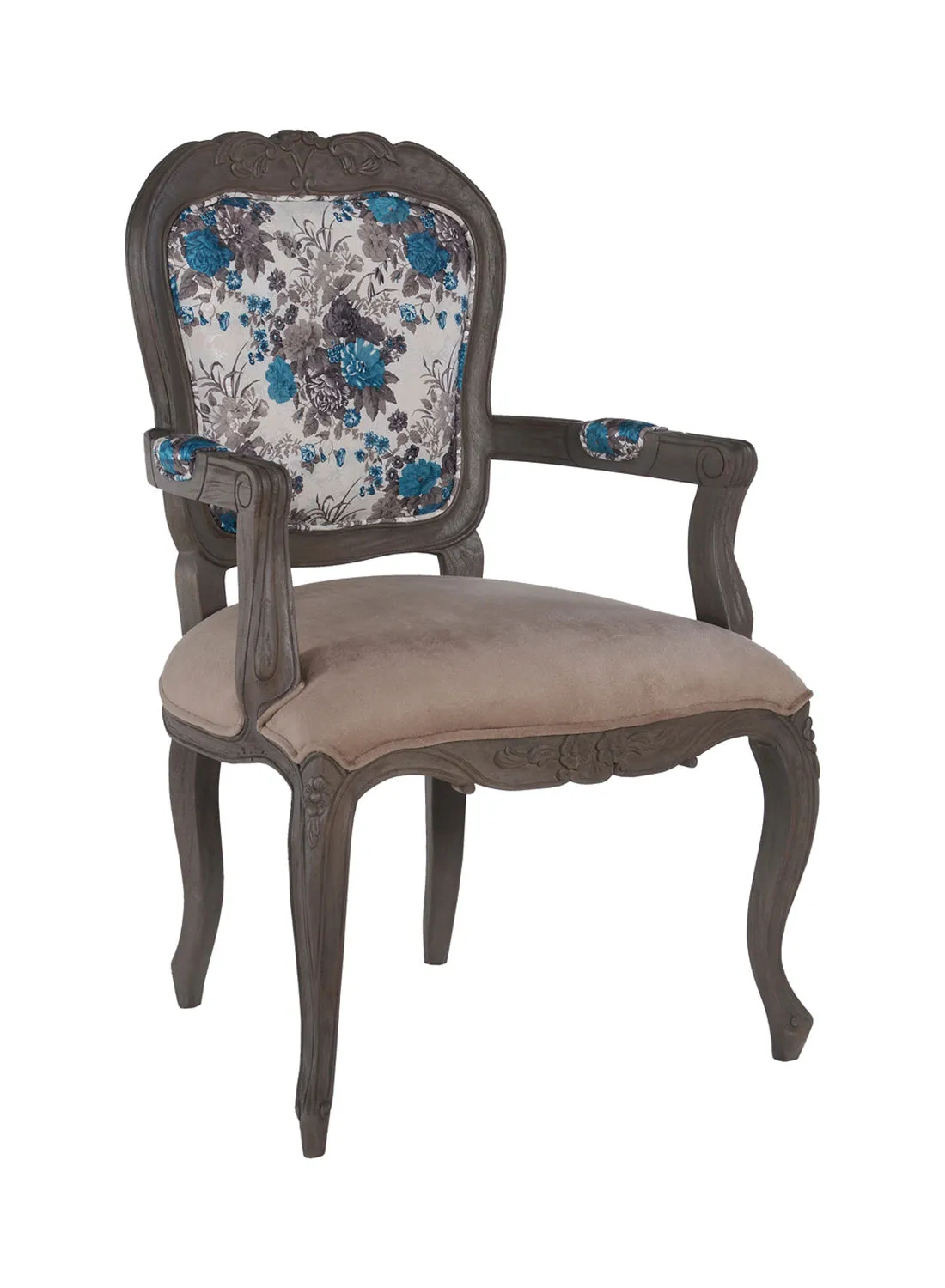 ebb & flow Dining Chair Luxurious - In Oak/Peach Wooden Chair Size 63 X 56 X 96cm