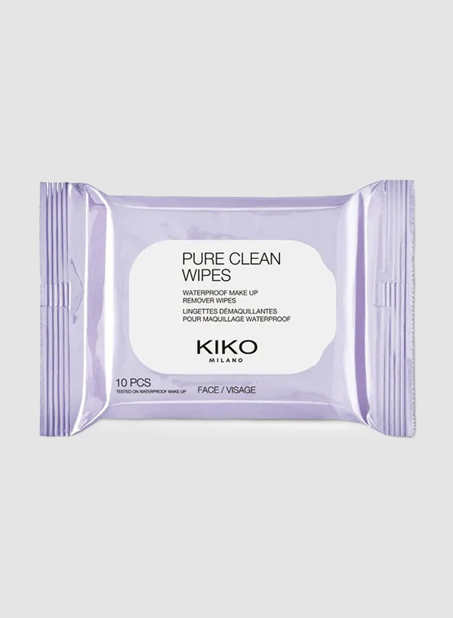 KIKO MILANO Pure Clean Wipes Mini (Pack of 10) 