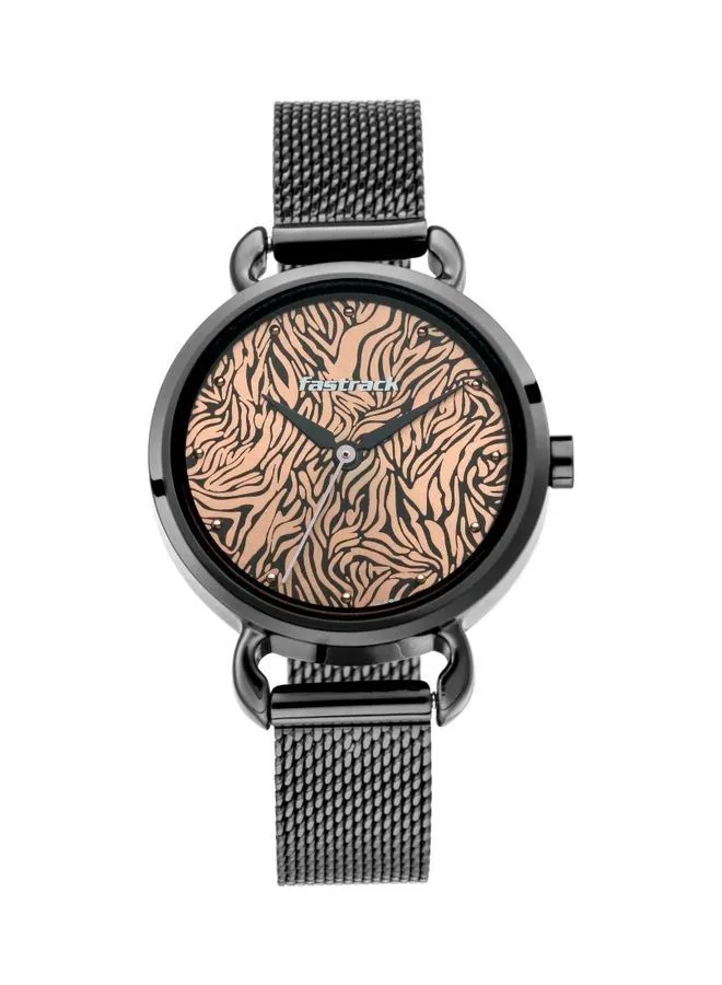 fastrack Women's Animal Print Stainless Steel Watch  Wo 6221NM01