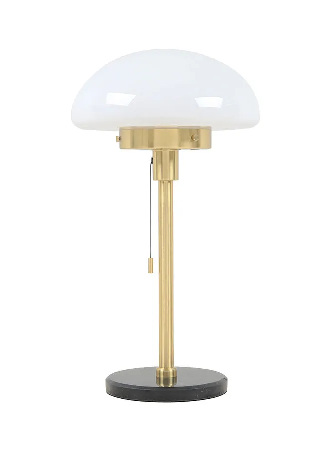 ebb & flow Elegant Style Table Lamp Unique Luxury Quality Material for the Perfect Stylish Home HN2414 Black+Satin Brassed+White 30.6*30.6*55cm