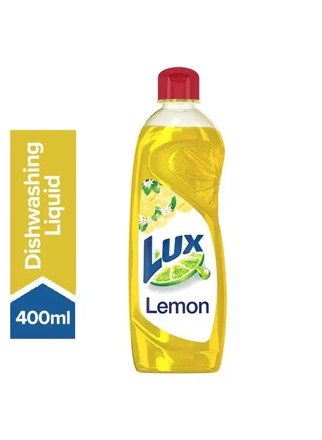 Lux Dishwash Liquid For Sparkling Clean Dishes Lemon Tough On Grease And Mild On Hands Lemon 400.0ml