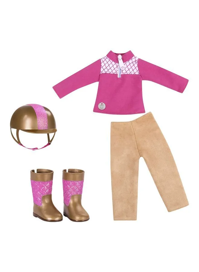 GLITTER GIRL Deluxe Equestrian Outfit For 14-inch Doll
