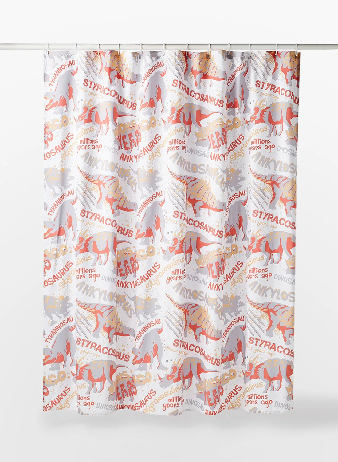 Bebi Shower Curtain - 180X180 Cm - 100% Printed Polyester Rings - Tre Color - Bath Curtain