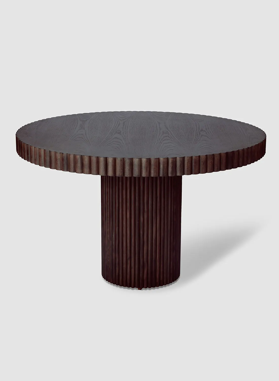 ebb & flow Dining Table Luxurious - 4 Seater - Brown Hayes Collection Lacquered Round