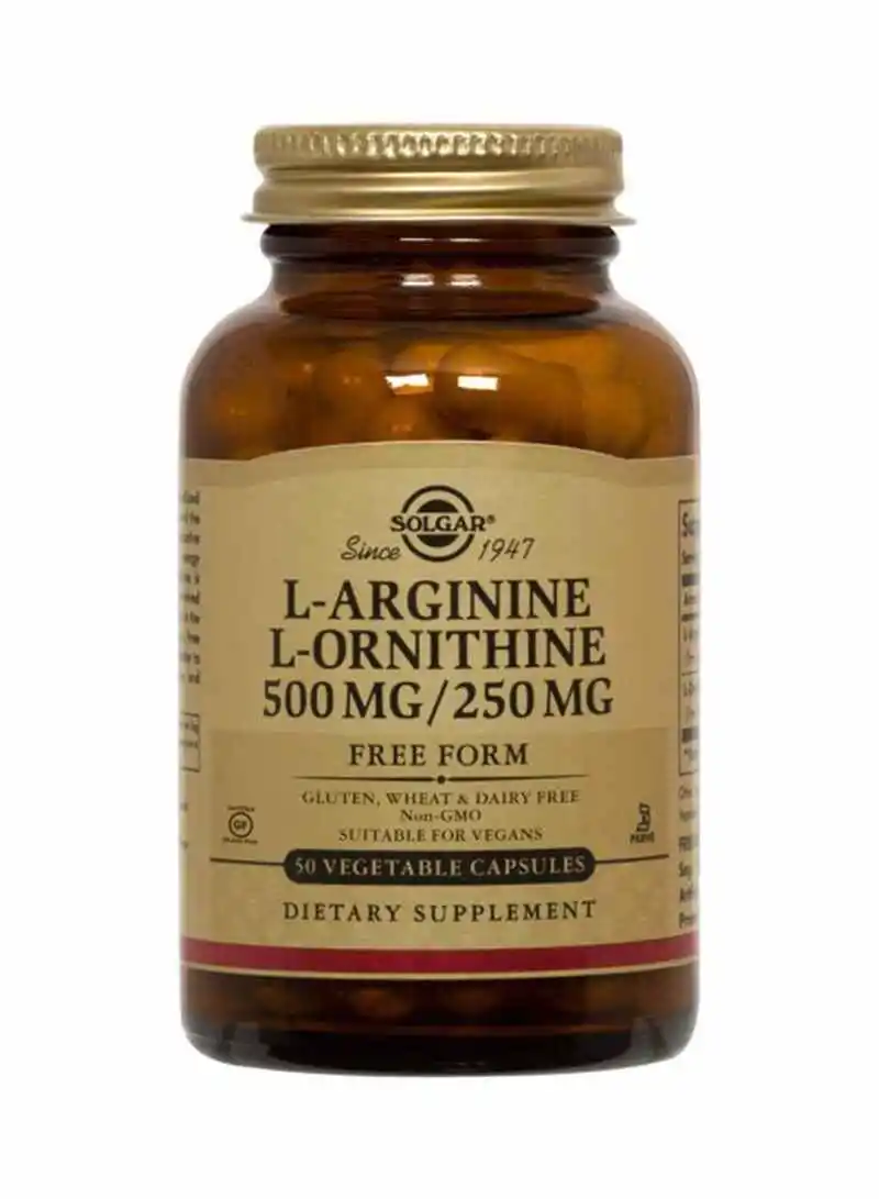Solgar L-Arginine L-Ornithine 750 mg - 50 Veg Capsules