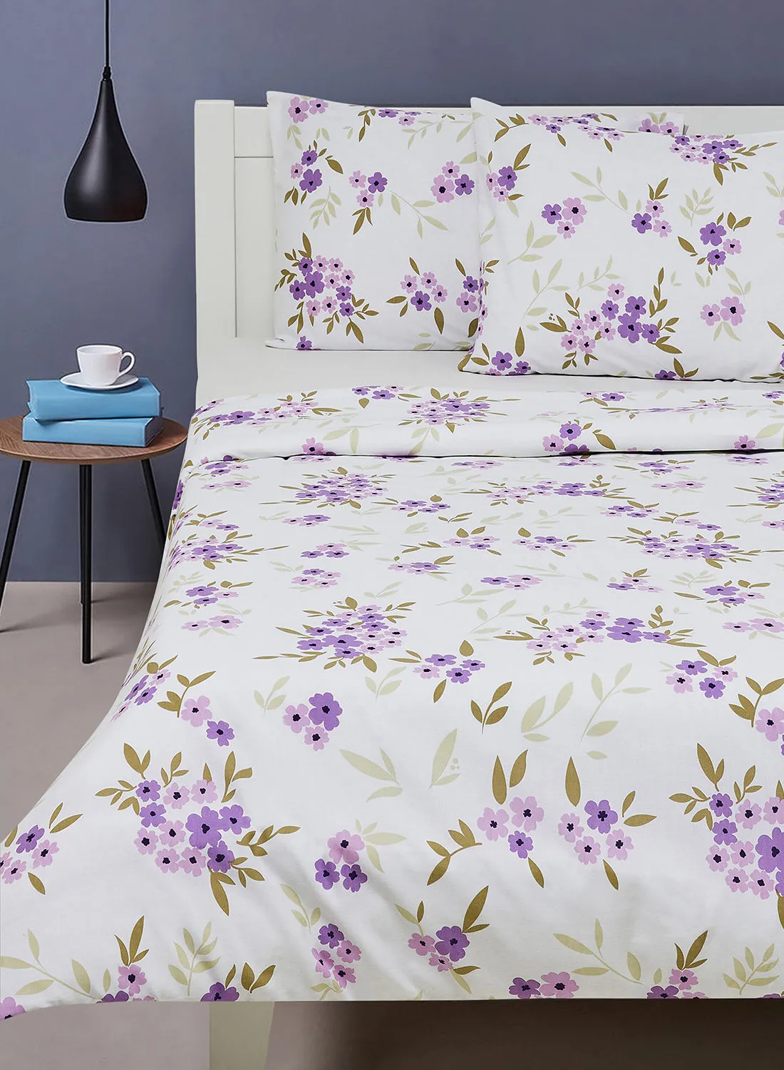 Amal Duvet Cover - With Pillow Cover 50X75 Cm, Comforter 160X200 Cm, - For Queen Size Mattress - Multicolour 100% Cotton