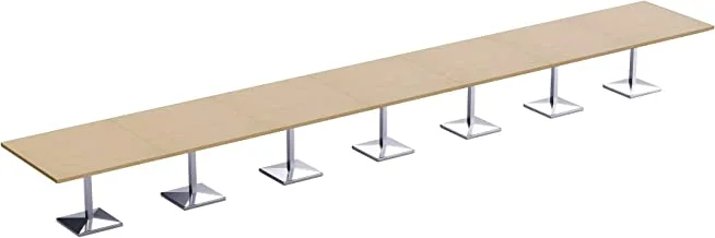 MahmayiAREan 500PE - 28 Seater Square Modular Pantry Table | طاولة المؤن للأماكن الداخلية والخارجية وغرفة المعيشة واستخدام المطبخ _840 سم _ OAK