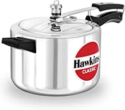 Hawkins Classic Aluminium Pressure Cooker, 5 Litres, Silver