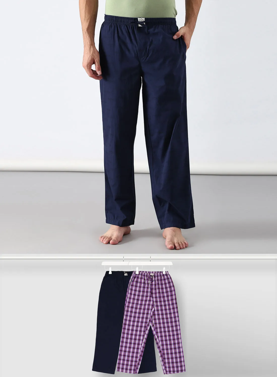 ABOF 2 Pack Lounge Pants Sets Purple/blue