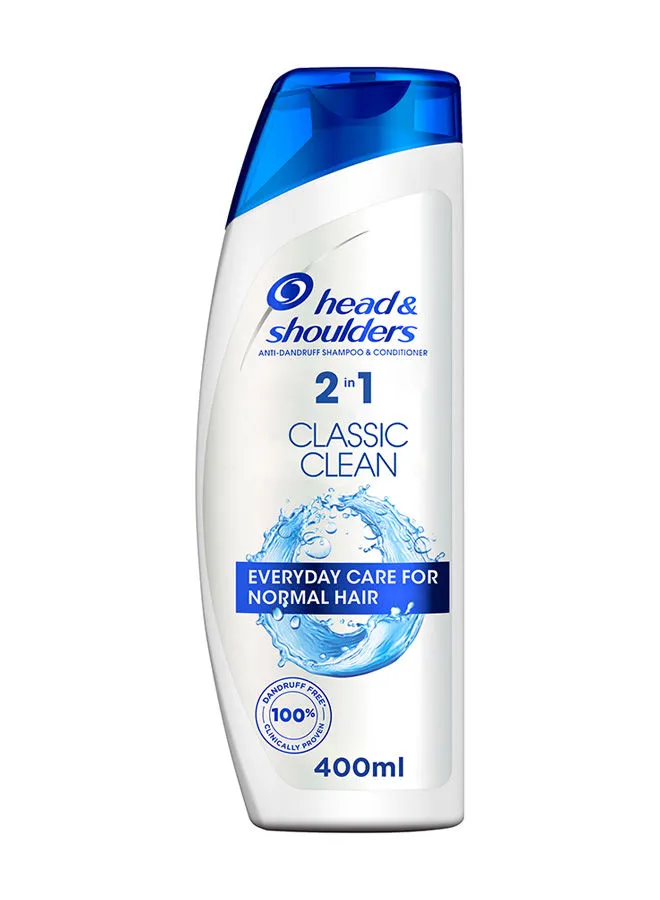 Head & Shoulders 2In1 Classic Clean Anti-Dandruff Shampoo And Conditioner For Normal Hair 400ml