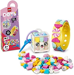 LEGO® DOTS Candy Kitty Bracelet & Bag Tag 41944 DIY Craft Kit Bundle (188 Pieces)