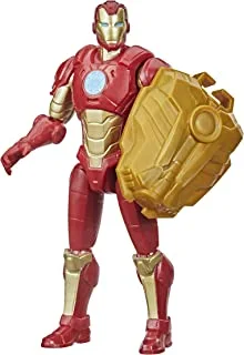 Marvel Avengers Mech Strike 15-cm-scale Action Figure Toy Iron Man and Battle Accessory, for Children Aged 4 and Up