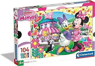 Clementoni Kids Puzzle Super Color Disney Minnie 104 PCS ( 33.5 x 23.5 CM) - For Age 5+ Years Old