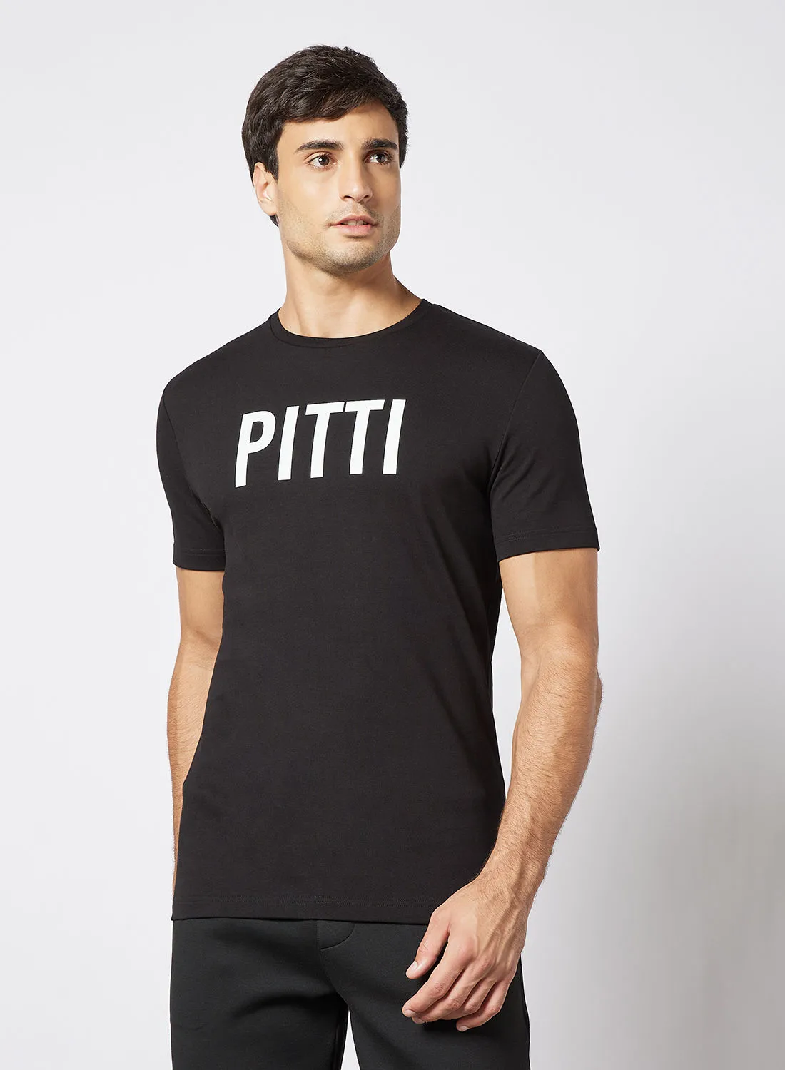Pitti Emil Logo T-Shirt Black