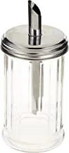 Cuisine Art Spice - Sugar Dispenser Glass and Stainless Steel 320ml, Clear/Silver, Q-SD-1801