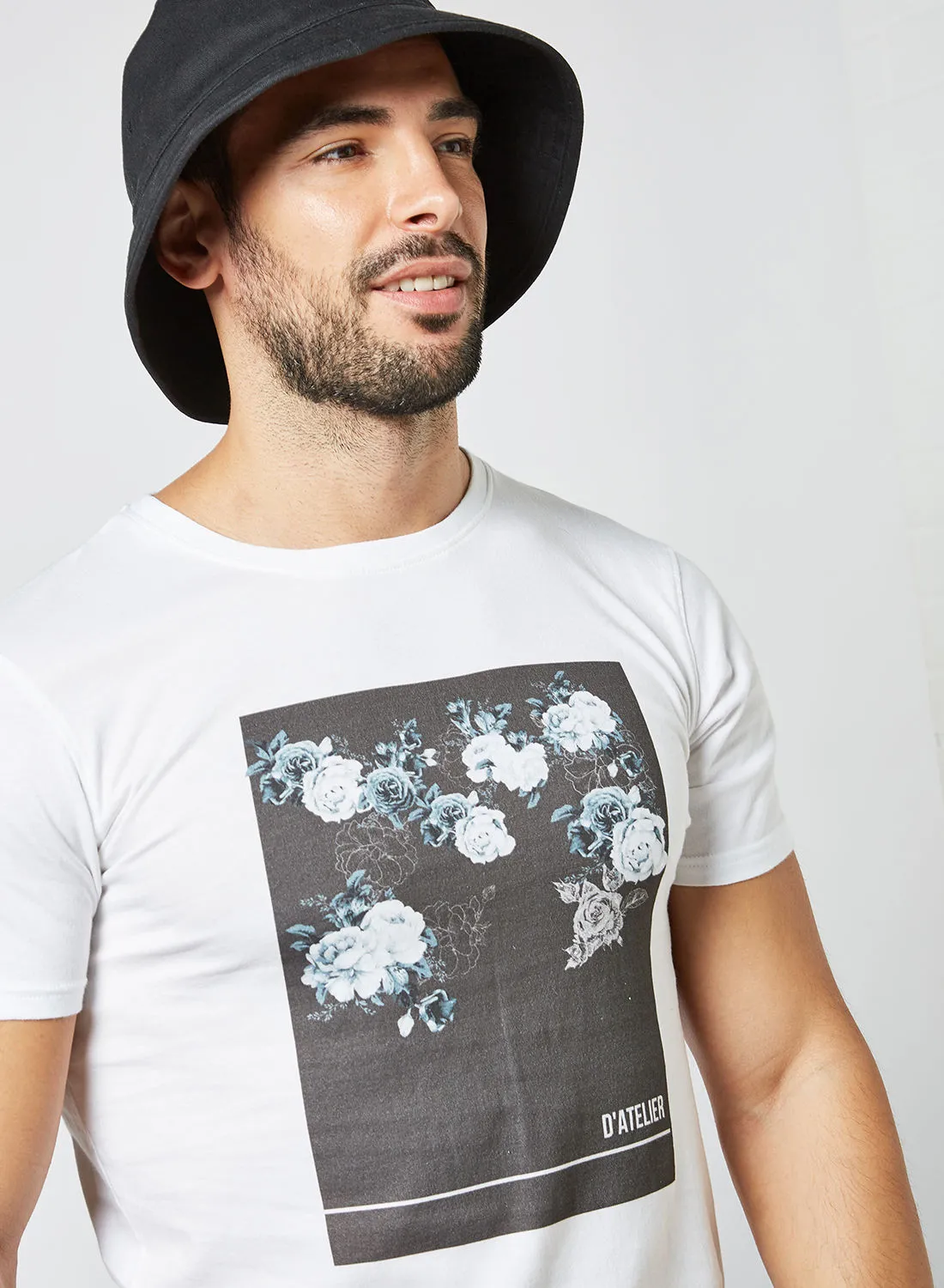 Sivvi x D'Atelier Floral Print T-Shirt White
