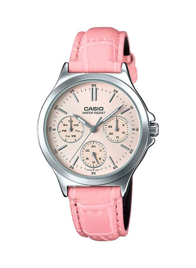 CASIO Women's Enticer Water Resistant Analog Watch LTP-V300L-4A - 38 mm - Pink