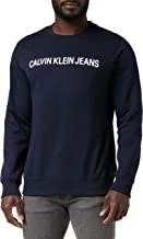 Calvin Klein Mens Core Institutional Logo Sweatshirt Regular Fit Long Sleeve Sweatshirt