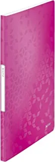 Leitz Wow Display Book with 20 Pockets, A4 Size, Pink