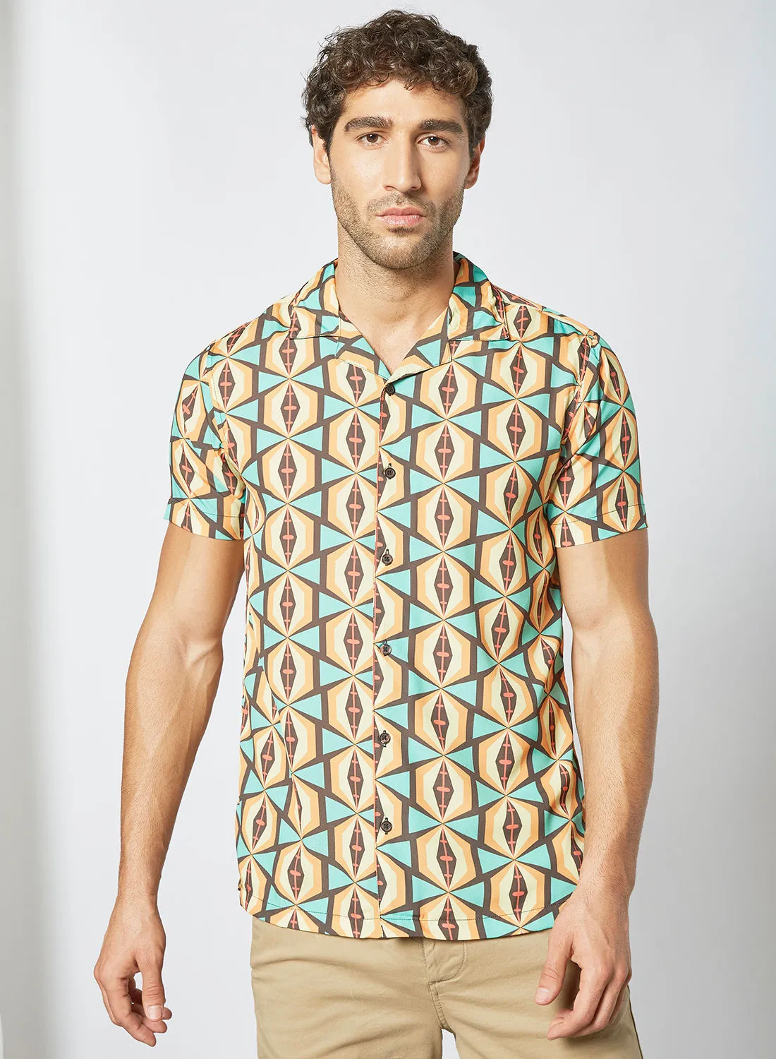 STATE 8 Geometric Print Shirt Multicolour