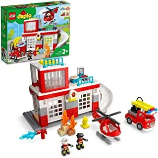 LEGO® DUPLO® Rescue Fire Station & Helicopter 10970 Building Toy (117 Pieces)