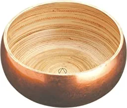 Artesà Bamboo Serving Salad Bowl with Copper Lacquer Finish, 17cm (6.5