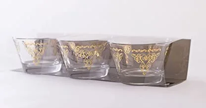 Glass Bowl Set Trio Gold /3Pcs