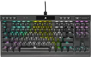 Corsair K70 RGB TKL – CHAMPION SERIES Tenkeyless Mechanical Gaming Keyboard - CHERRY MX Red Keyswitches - Durable Aluminum Frame - Per-Key RGB LED Backlighting, Black, 15666437
