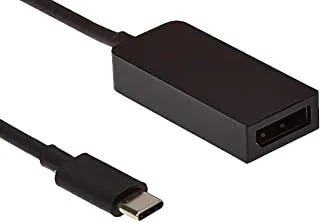 Microsoft Jvz-00005 Usb-C Displayport أسود - واجهة كبل / محولات جنس (USB-C ، منفذ عرض ، ذكر / أنثى ، 0.16 متر ، أسود)