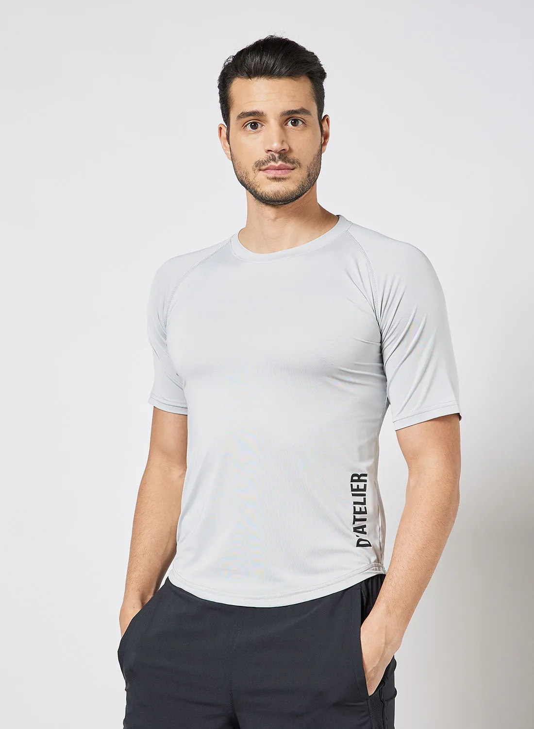 Sivvi x D'Atelier Essential Logo T-Shirt Light Grey