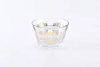 Glass Bowl Siwar Gold Silver/1Pcs