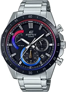 Casio Men's Watch Edifice Standard Chronograph Analog Black Dial Stainless Steel Band Black ion Plated Bezel EFR-573HG-1AVUDF.