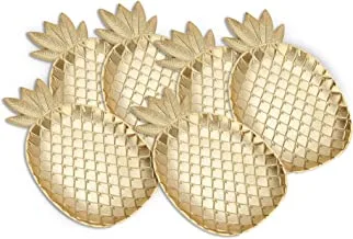 KAVSAN Plastic Gold Pineapple Serving Plate