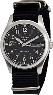 Seiko Men AnalogoUS Automatic Watch With Nylon Strap SRPG37K1, Black