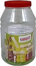 Sunpet Plastic Round Shape Food Storage Container, 4000 ml Capacity