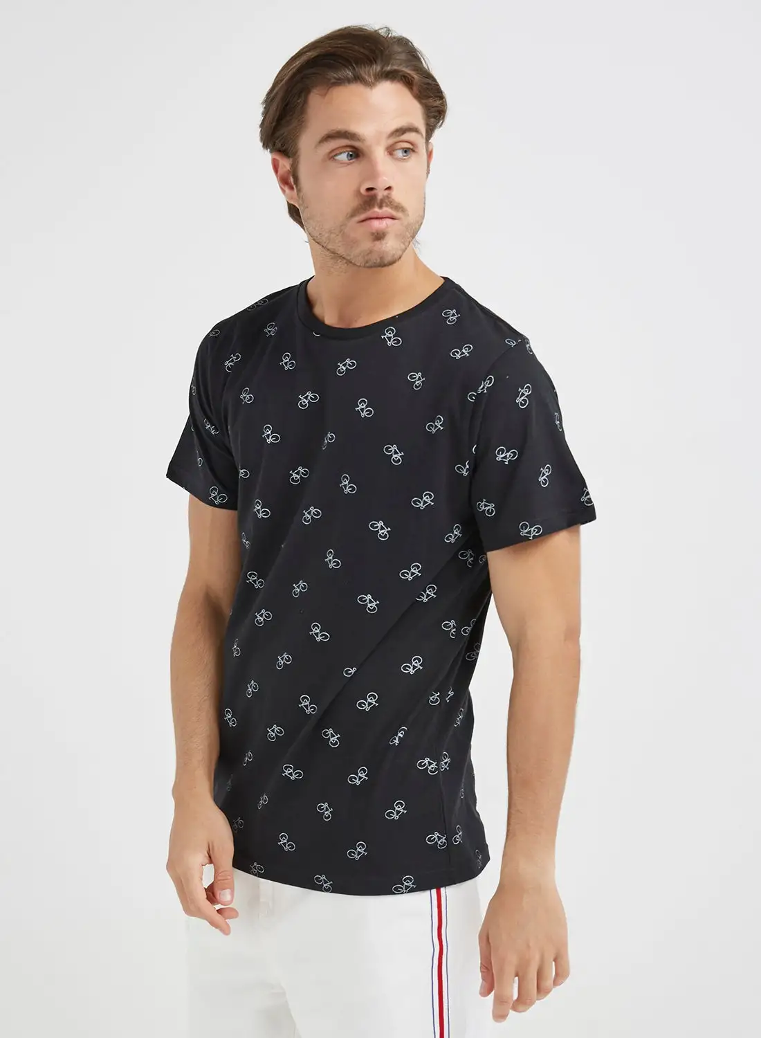 DEDICATED Stockholm Bike Pattern T-shirt Black