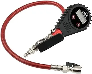 Arb Arb601 Digital Tire Pressure Gauge With Braided Hose And Chuck, Inflator And Deflator 25-75 Psi Readings
