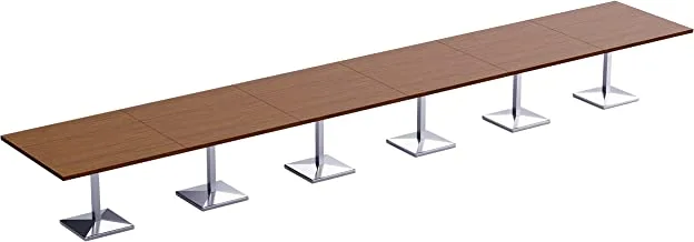 MahmayiAREan 500PE - طاولة مؤن معيارية مكونة من 24 مقعدًا | طاولة المؤن للأماكن الداخلية والخارجية وغرفة المعيشة واستخدام المطبخ _720 سم _ الجوز الداكن