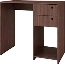 BRV Moveis Computer Desk With Two Drawers and One Shelf, Brown - H 81 cm x W 90 cm x D 45 cm, Wood