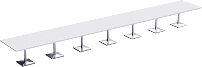 MahmayiAREan 500PE - 28 Seater Square Modular Pantry Table | طاولة المؤن للأماكن الداخلية والخارجية وغرفة المعيشة واستخدام المطبخ _840 سم _أبيض