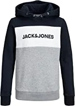 JACK&JONES JUNIOR Boy's JJELOGO BLOCKING SWEAT HOOD NOOS JNR Sweatshirt